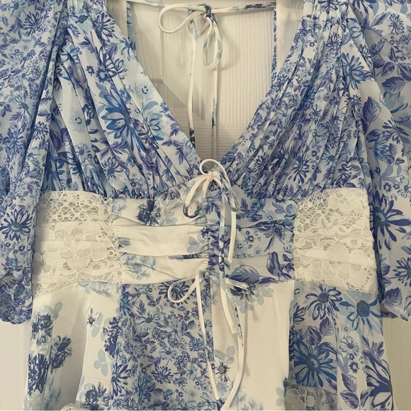 For Love and Lemons Rosalyn Mini Dress blue - Picture 7 of 12